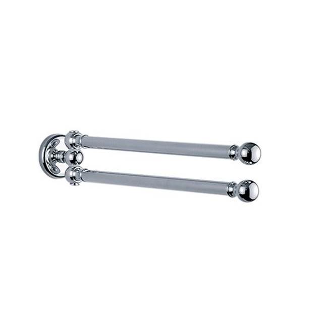 Rohl 1909 Series Wall Mounted Double Hand Towel Swiveling Bar In Polished Chrome