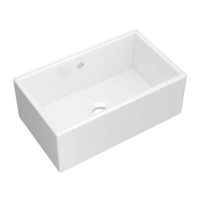 Rohl 30'' Shaker Single Bowl Farmhouse Apron Front Fireclay Kitchen Sink