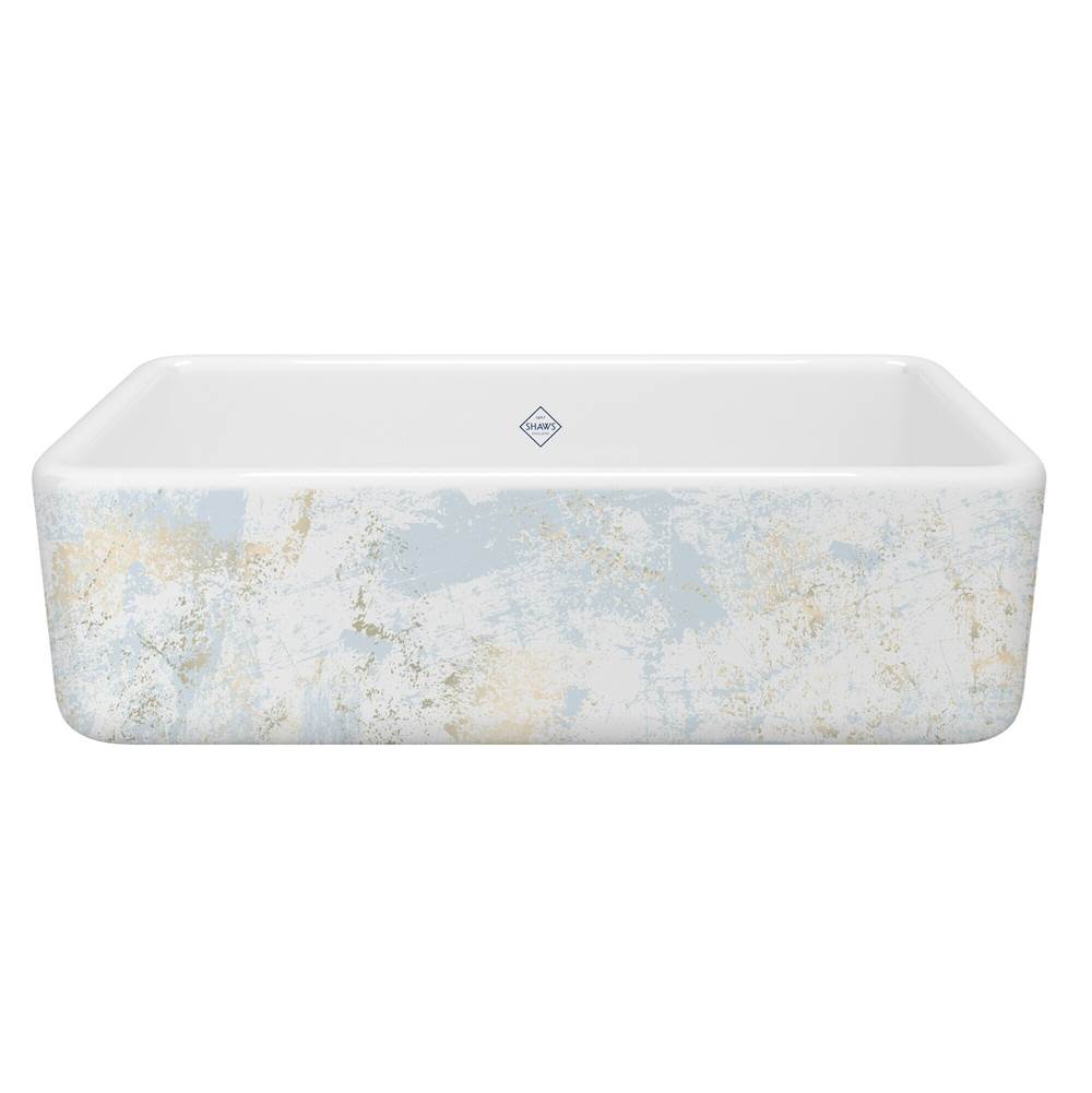 Rohl Lancaster™ 33'' Single Bowl Farmhouse Apron Front Fireclay Kitchen Sink With Patina Design