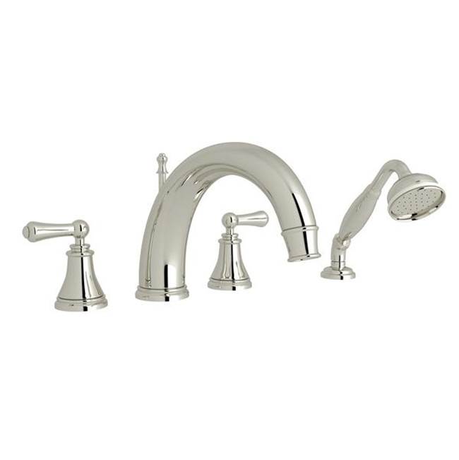 Rohl Georgian Era™ 4-Hole Deck Mount Tub Filler with C-Spout