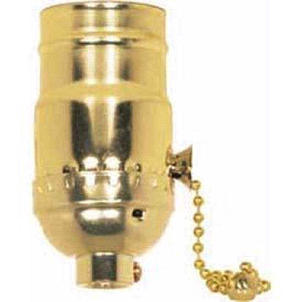 Satco Brite Gilt Pull Chain Socket with Ss 1/8