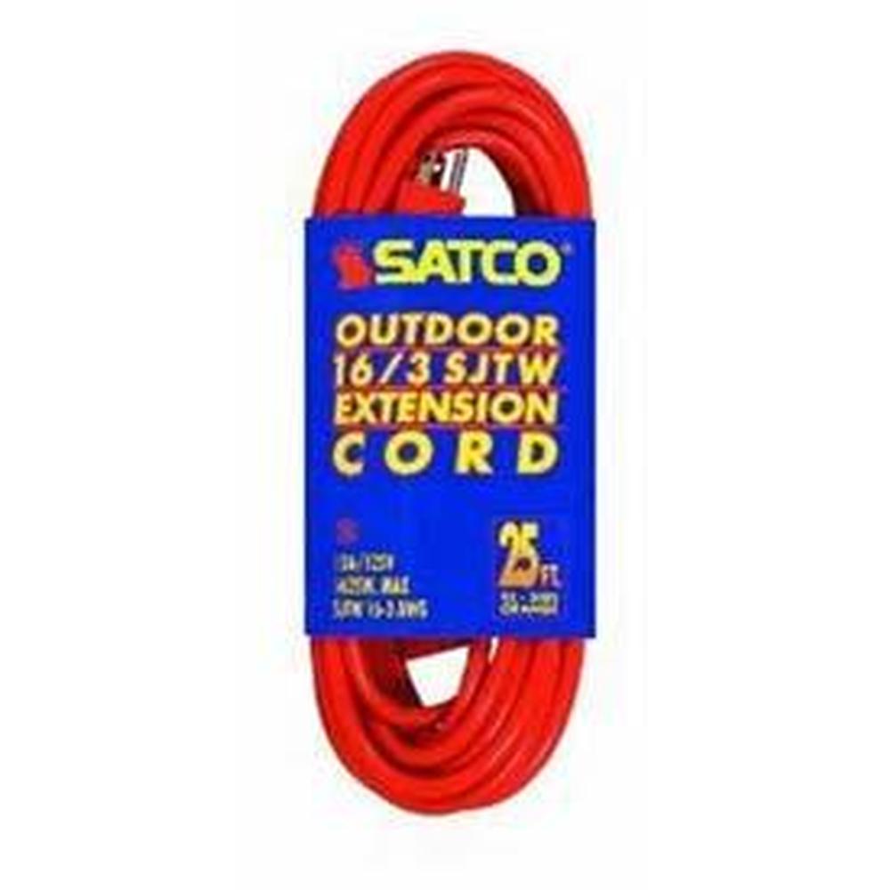 Satco 50 ft 16-3 Sjtw Orange Cord