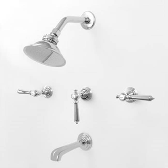 Sigma 3 Valve Tub & Shower Set TRIM (Includes HAF and Wall Tub Spout) ASCOT POLISHED BRASS PVD .40