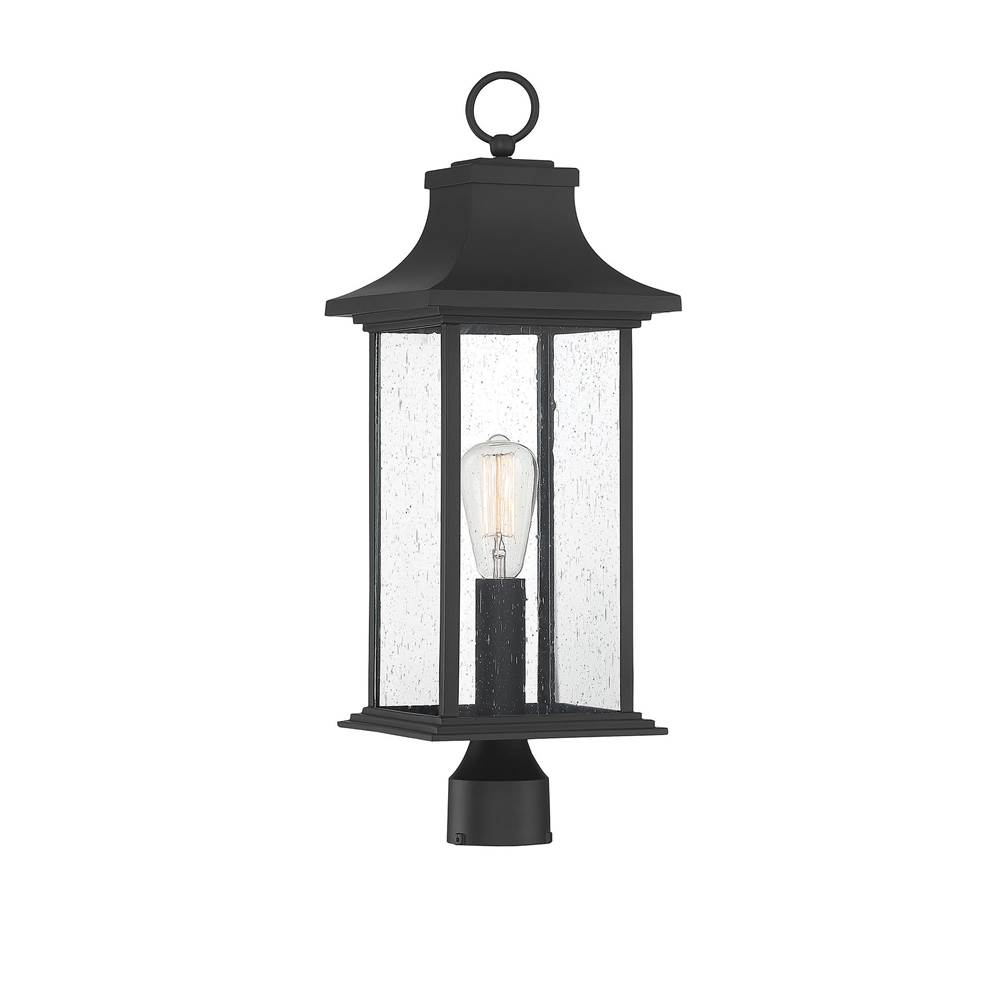 Savoy House Hancock 1-Light Outdoor Post Lantern in Matte Black