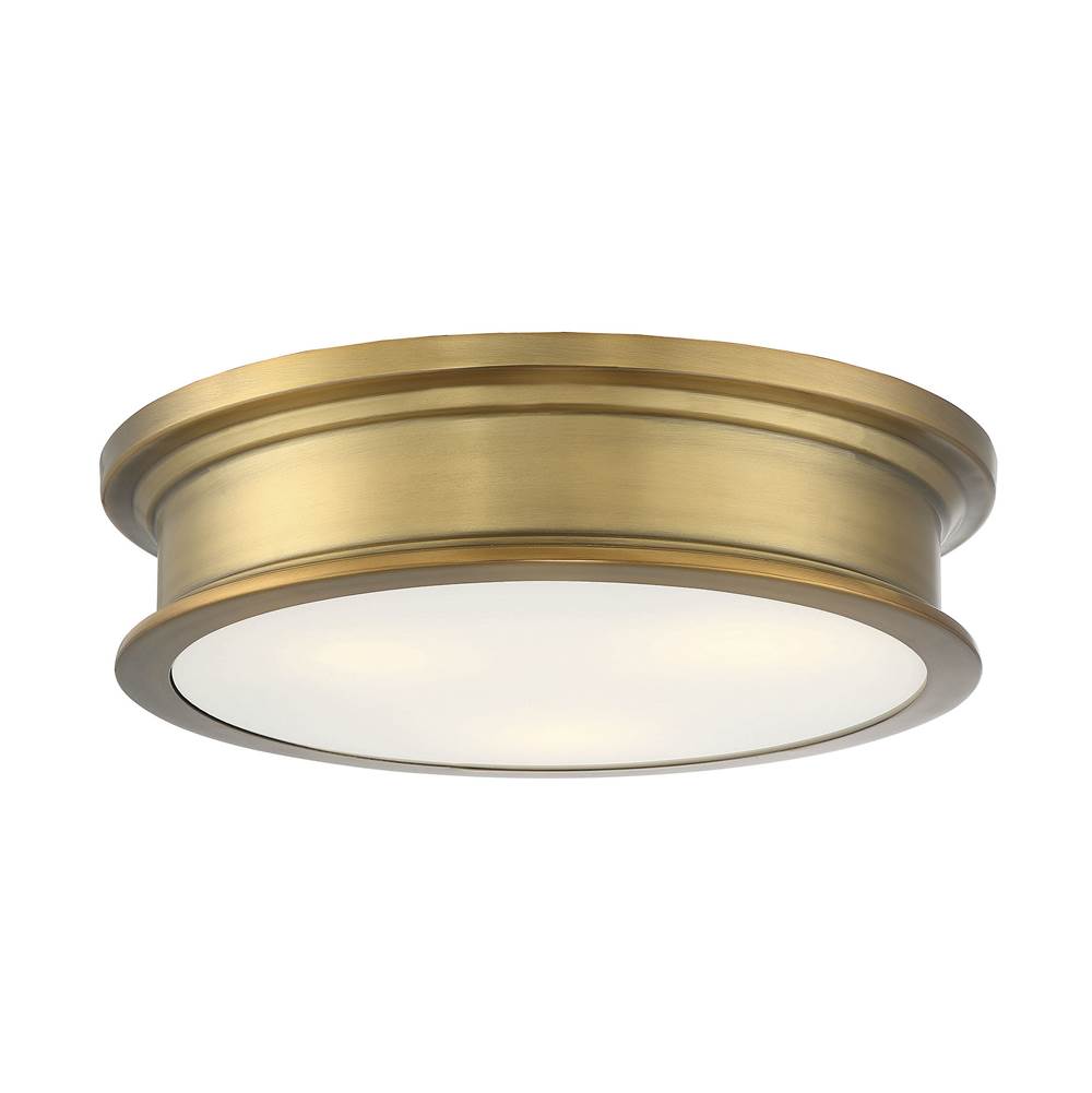 Savoy House Watkins 3-Light Ceiling Light in Warm Brass