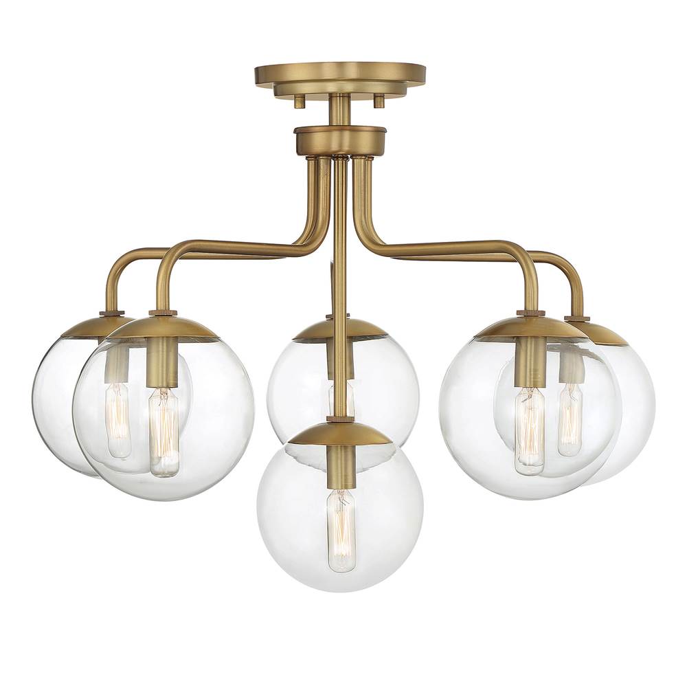 Savoy House Marco 6-Light Ceiling Light in Warm Brass