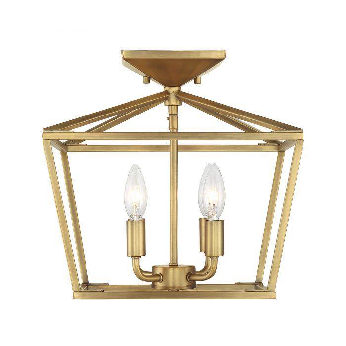 Savoy House Townsend 4-Light Ceiling Light in Warm Brass