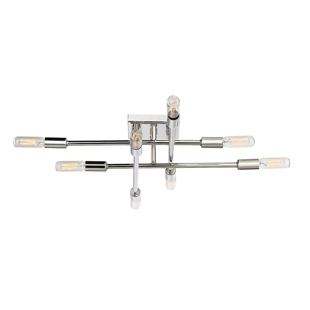 Savoy House Lyrique 8-Light Ceiling Light in Polished Nickel
