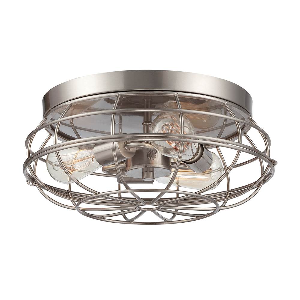 Savoy House Scout 3-Light Ceiling Light in Satin Nickel