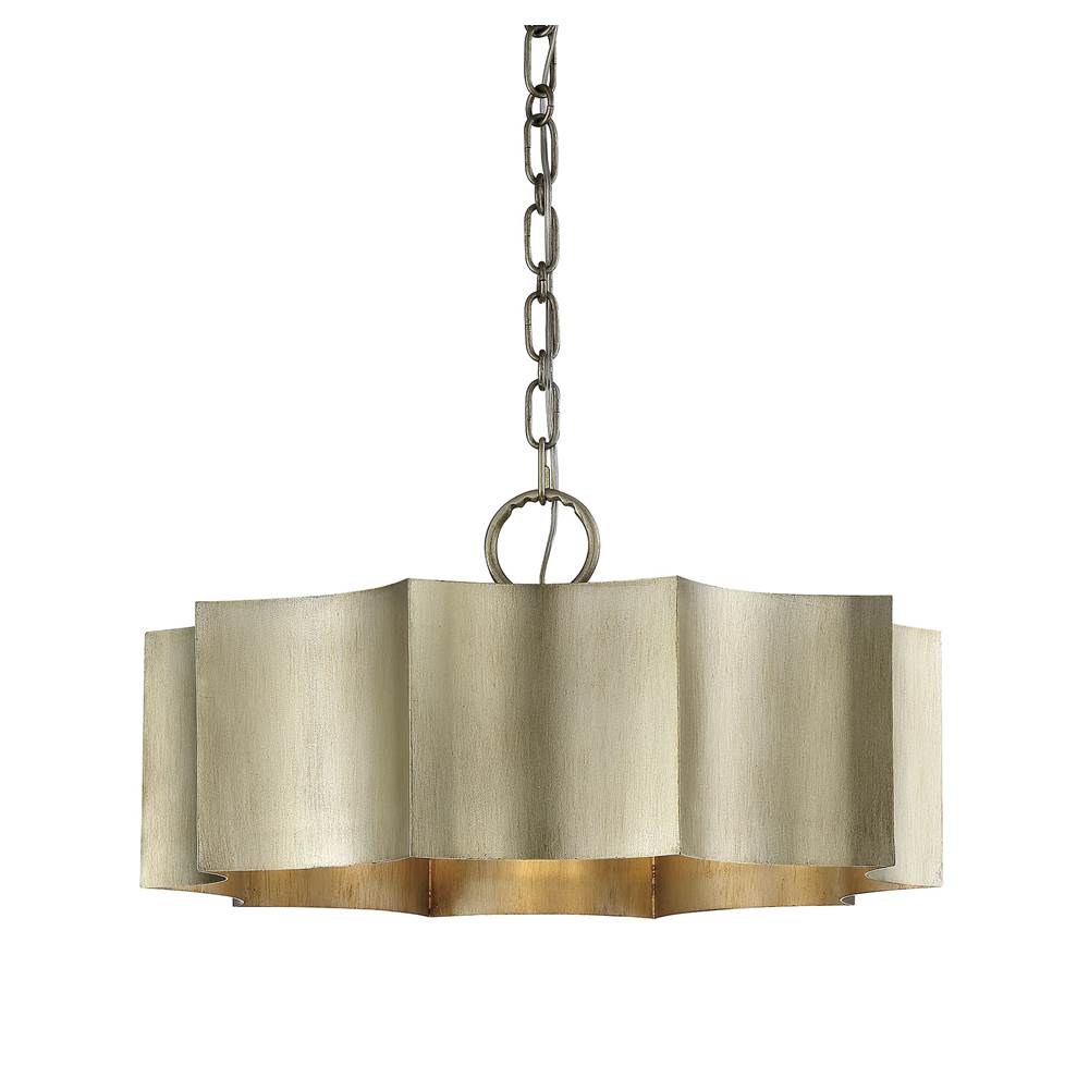 Savoy House Shelby 3-Light Pendant in Silver Patina