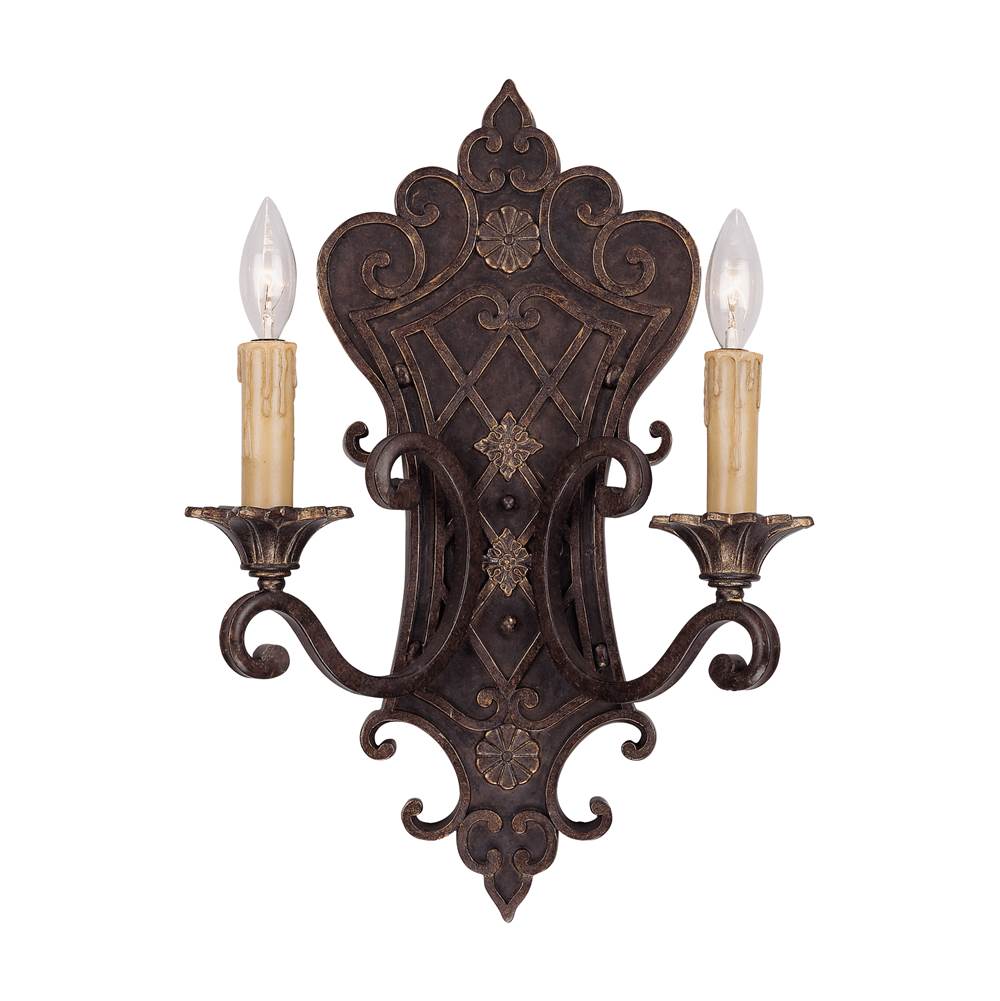 Savoy House Southerby 2-Light Wall Sconce in Florencian Bronze