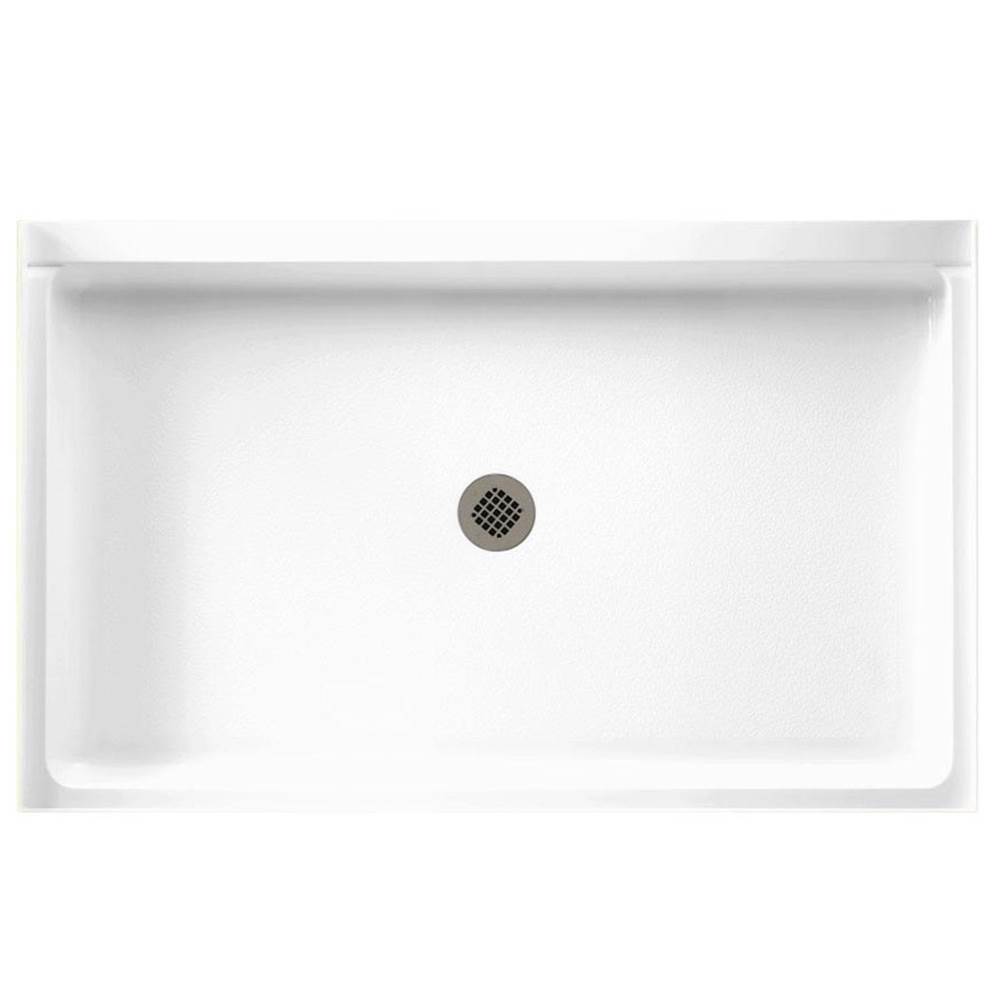 Swan SS-3454 34 x 54 Swanstone Alcove Shower Pan with Center Drain in Ice