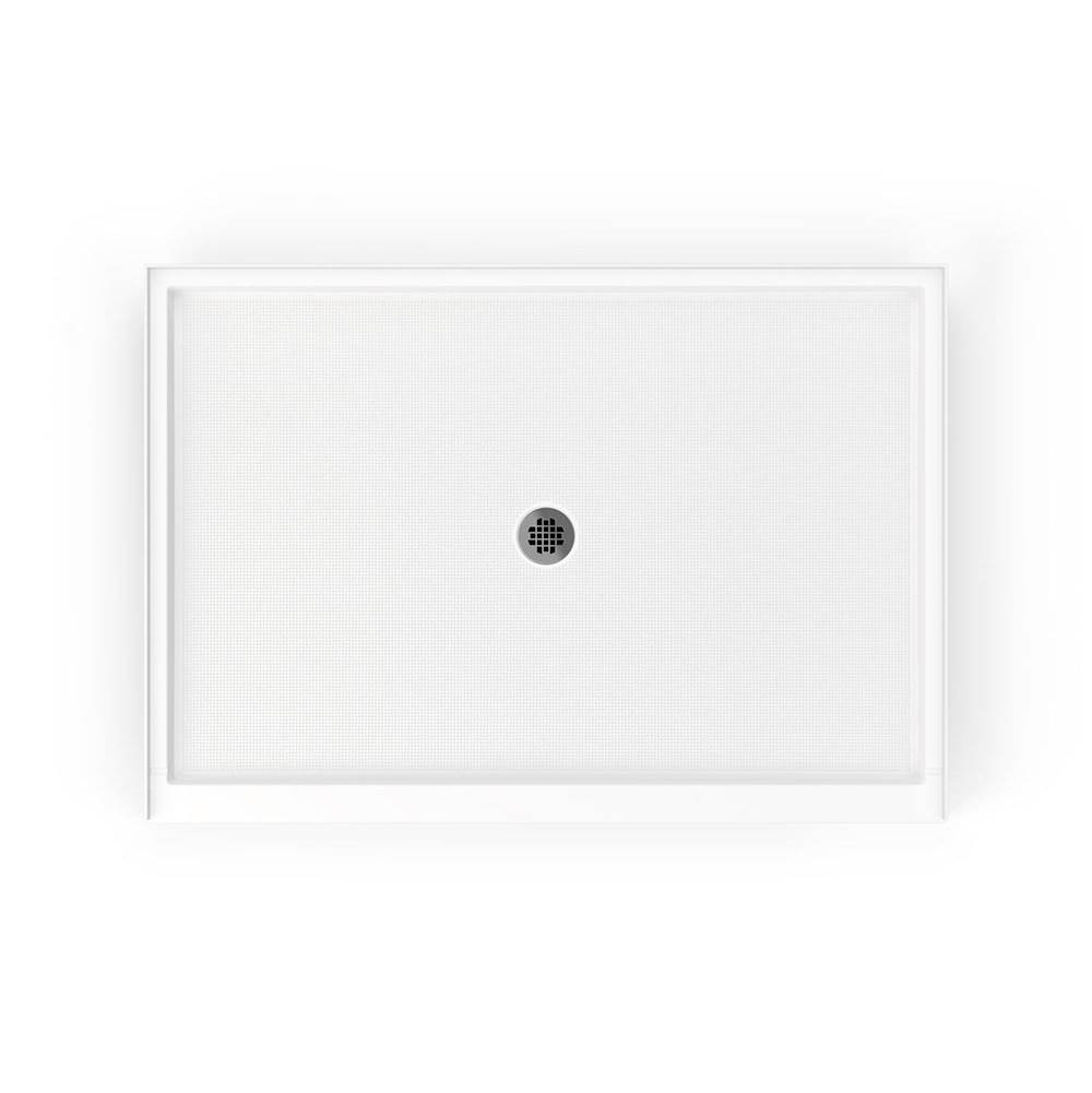 Swan SS-4260 42 x 60 Swanstone Alcove Shower Pan with Center Drain Limestone