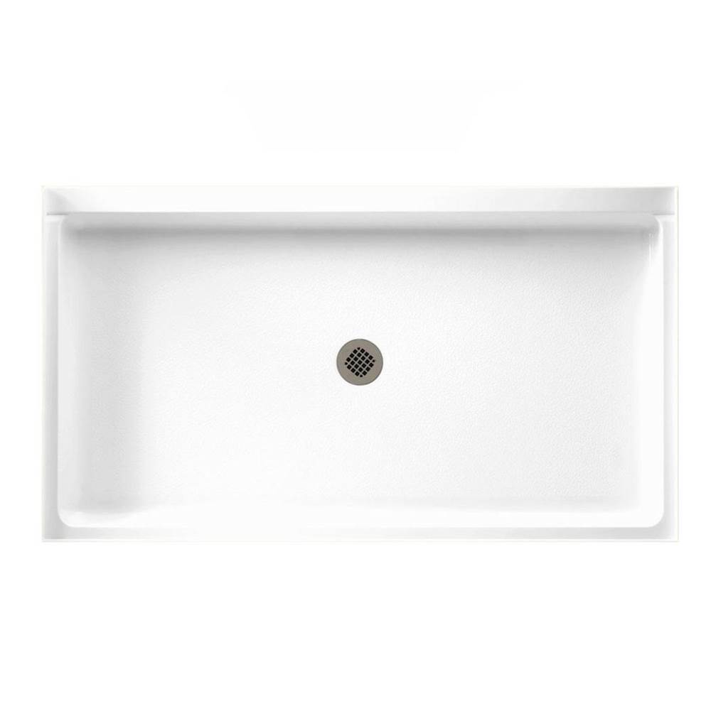 Swan SS-3260 32 x 60 Swanstone Alcove Shower Pan with Center Drain Charcoal Gray