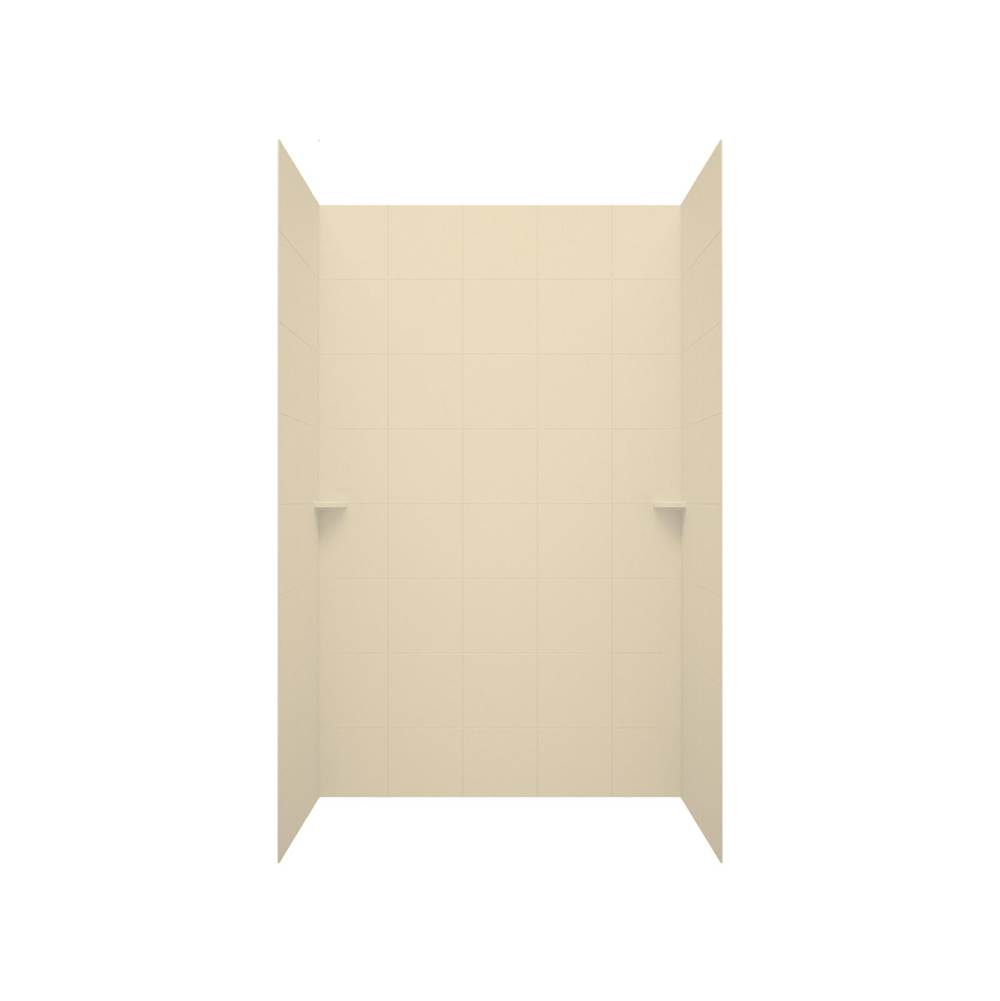 Swan SQMK96-3636 36 x 36 x 96 Swanstone® Square Tile Glue up Shower Wall Kit in Bone