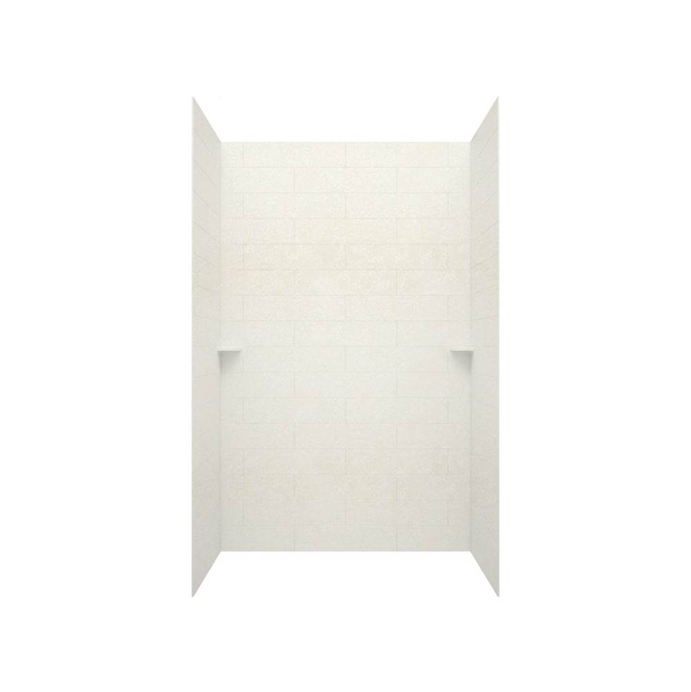 Swan MSMK84-3662 36 x 62 x 84 Swanstone® Modern Subway Tile Glue up Shower Wall Kit in Tahiti White