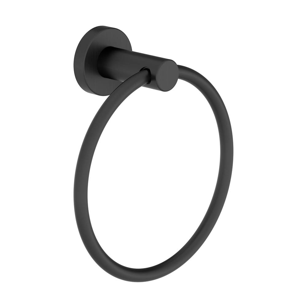 Symmons Dia Wall-Mounted Towel Ring in Matte Black