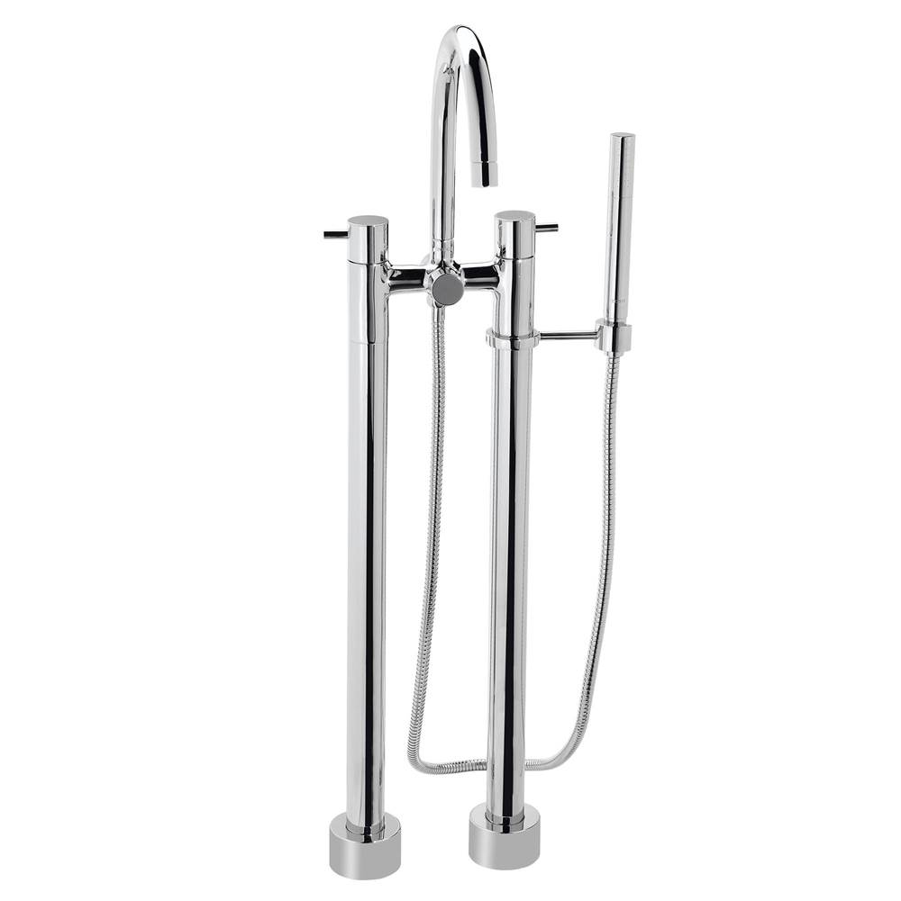 TOTO Two-Handle Freestanding Tub Filler, Polished Chrome