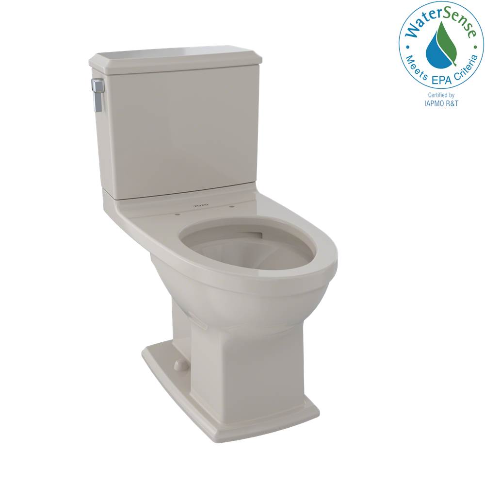 TOTO Toto® Connelly® Two-Piece Elongated Dual-Max®, Dual Flush 1.28 And 0.9 Gpf Universal Height Toilet With Cefiontect, Bone