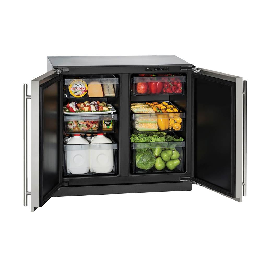 U Line Solid Refrigerator 36'' Stainless 115v