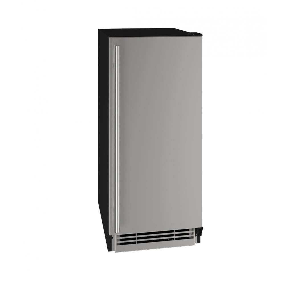 U Line Solid Refrigerator 15'' Reversible Hinge Stainless Solid 115v