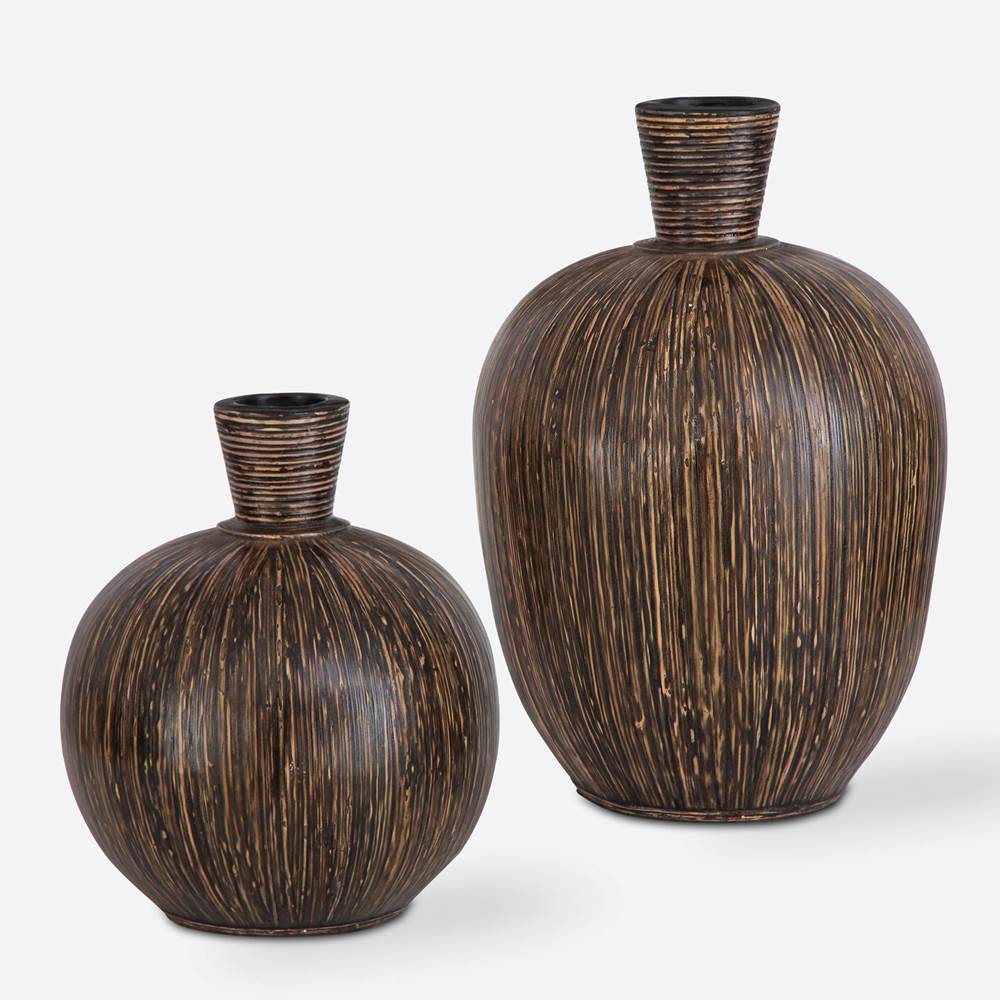Uttermost Uttermost Islander Black Vases S/2
