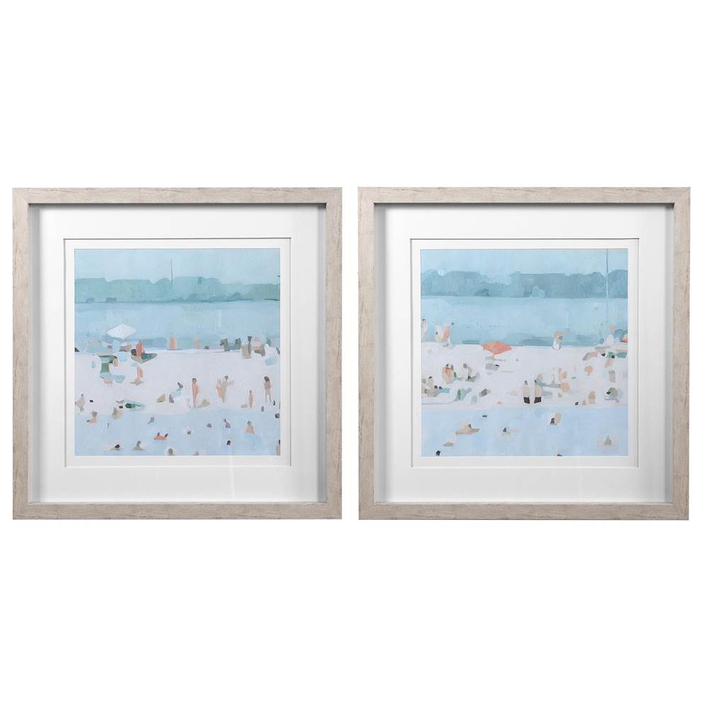 Uttermost Uttermost Sea Glass Sandbar Framed Prints, Set/2