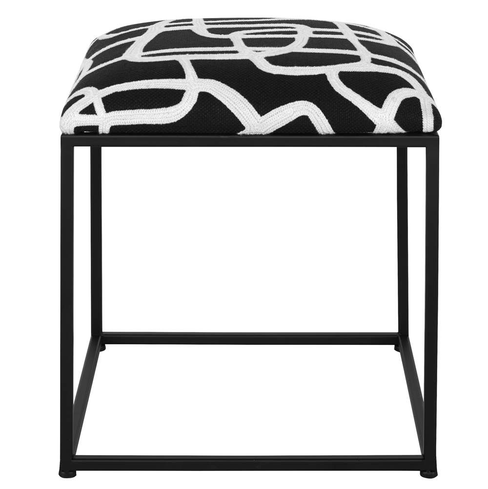Uttermost Uttermost Twists And Turns Fabric Accent Stool