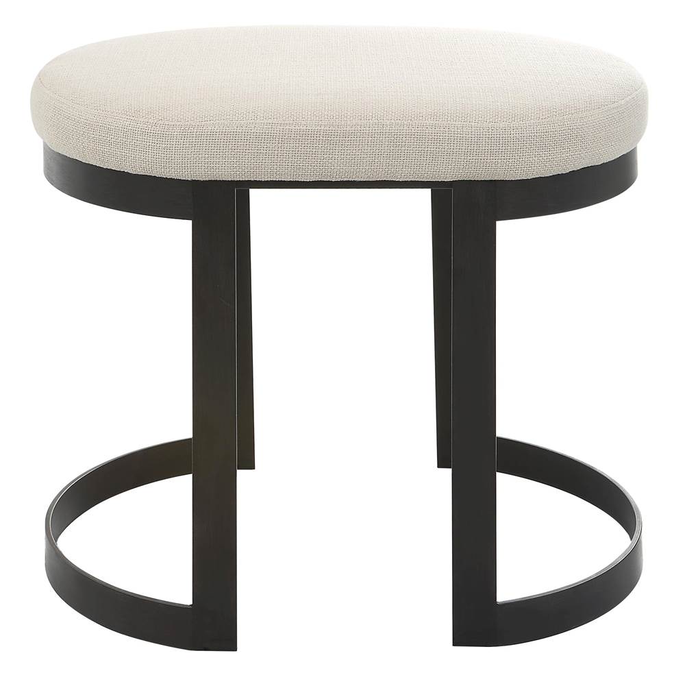 Uttermost Uttermost Infinity Black Accent Stool