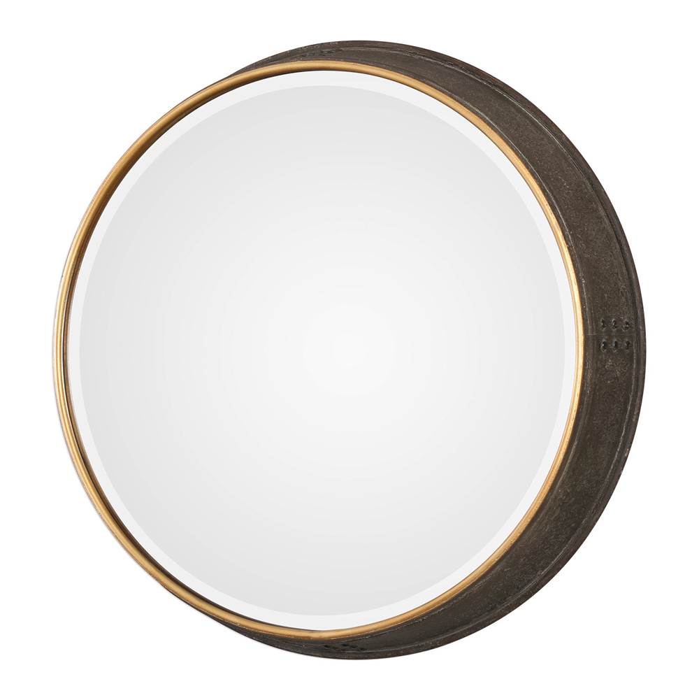 Uttermost Uttermost Sturdivant Antiqued Gold Round Mirror