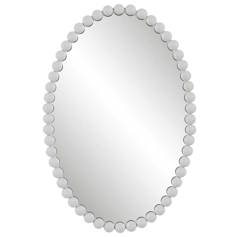 Uttermost Uttermost Serna White Oval Mirror