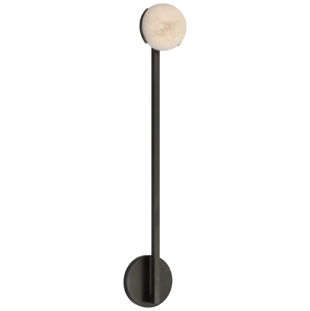 Visual Comfort Signature Collection Pedra 26'' Single Sconce in Bronze with Alabaster