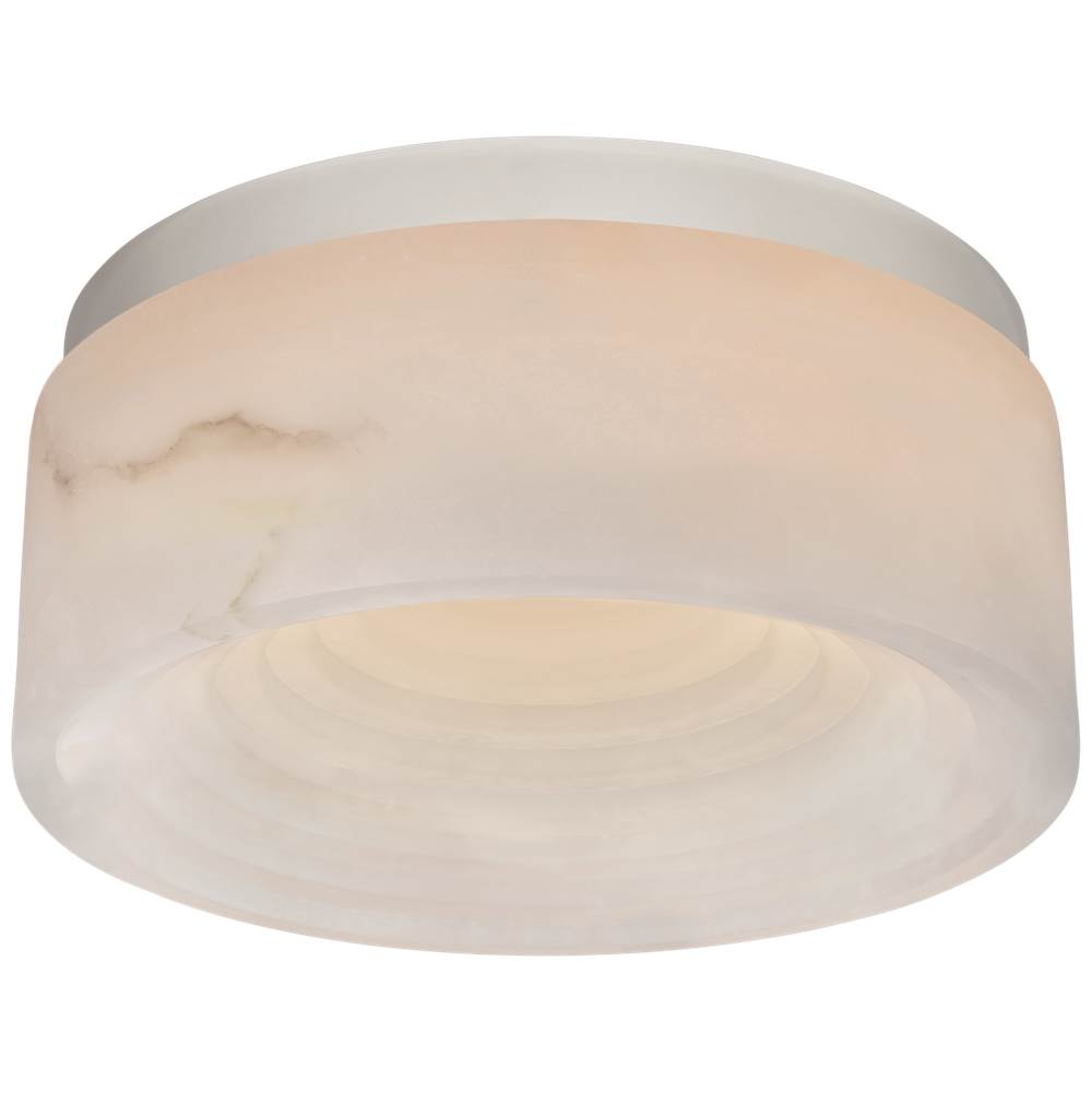 Visual Comfort Signature Collection Otto Small Flush Mount in Polished Nickel with Alabaster