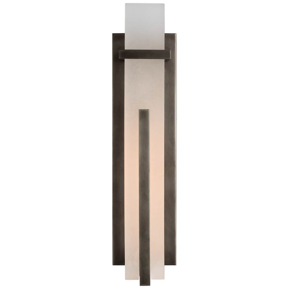 Visual Comfort Signature Collection Malik Large Sconce in Bronze with Alabaster