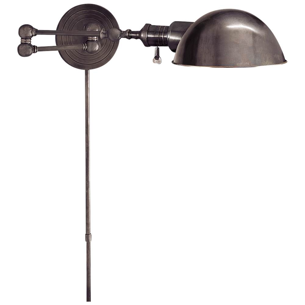 Visual Comfort Signature Collection Boston Swing Arm in Bronze with SLG Shade