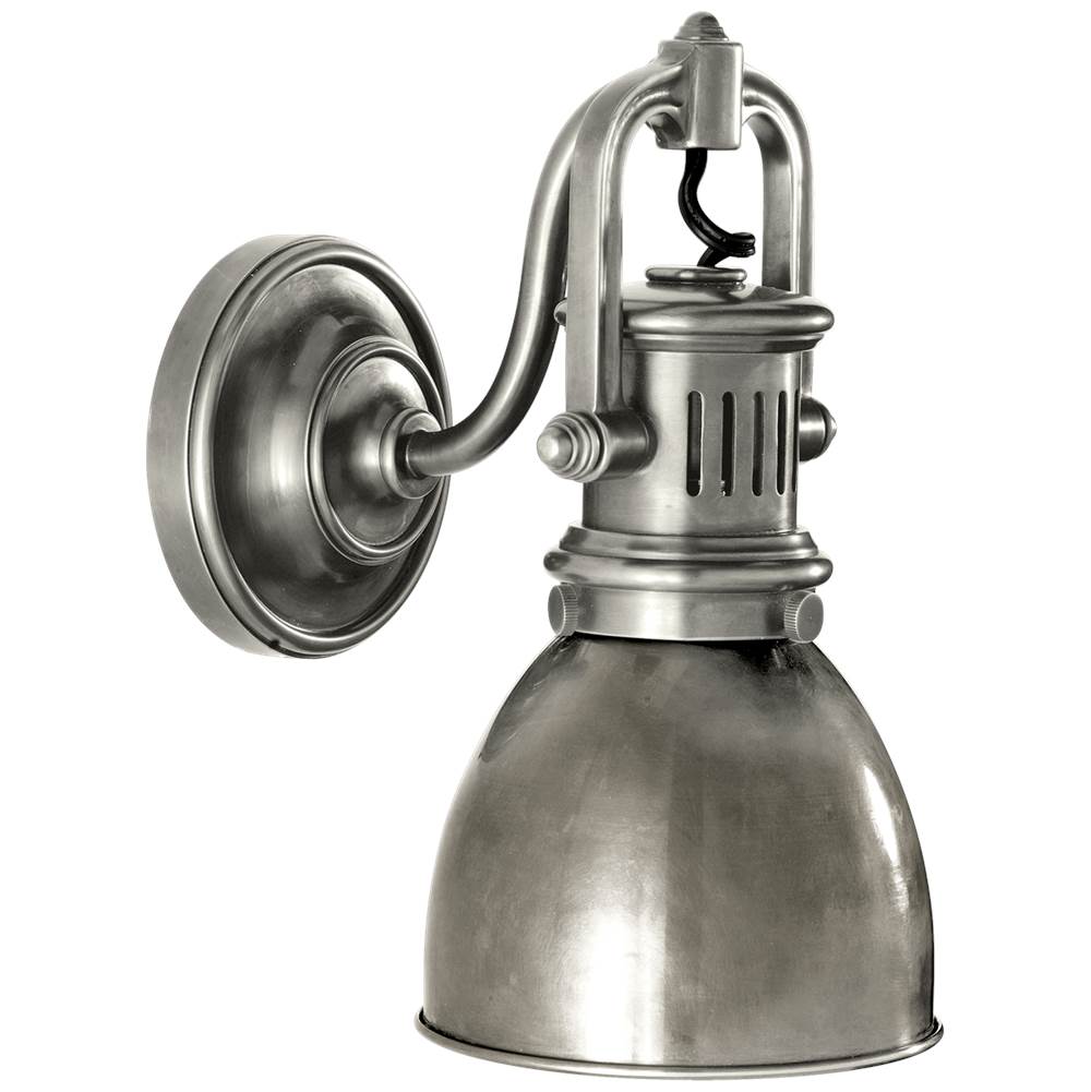 Visual Comfort Signature Collection Yoke Suspended Sconce in Antique Nickel with Antique Nickel Shade