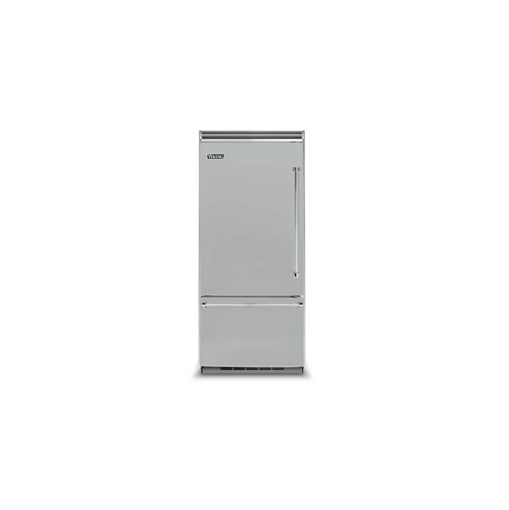 Viking 36''W. Bi Bottom-Mount Refrigerator/Freezer (Lh)-Arctic Grey