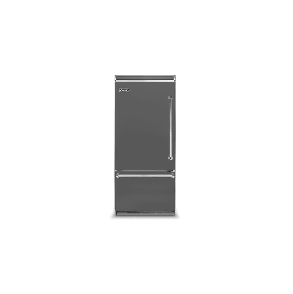 Viking 36''W. Bi Bottom-Mount Refrigerator/Freezer (Lh)-Damascus Grey
