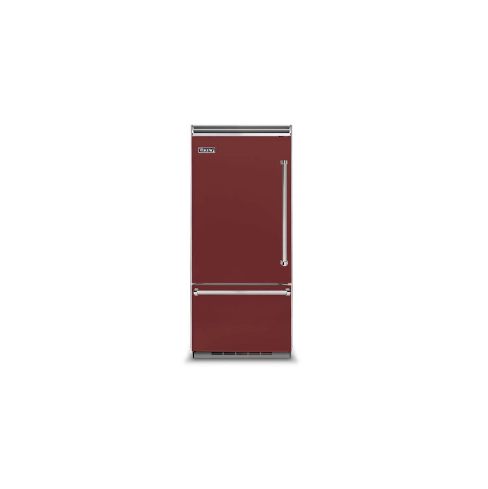 Viking 36''W. Bi Bottom-Mount Refrigerator/Freezer (Lh)-Reduction Red