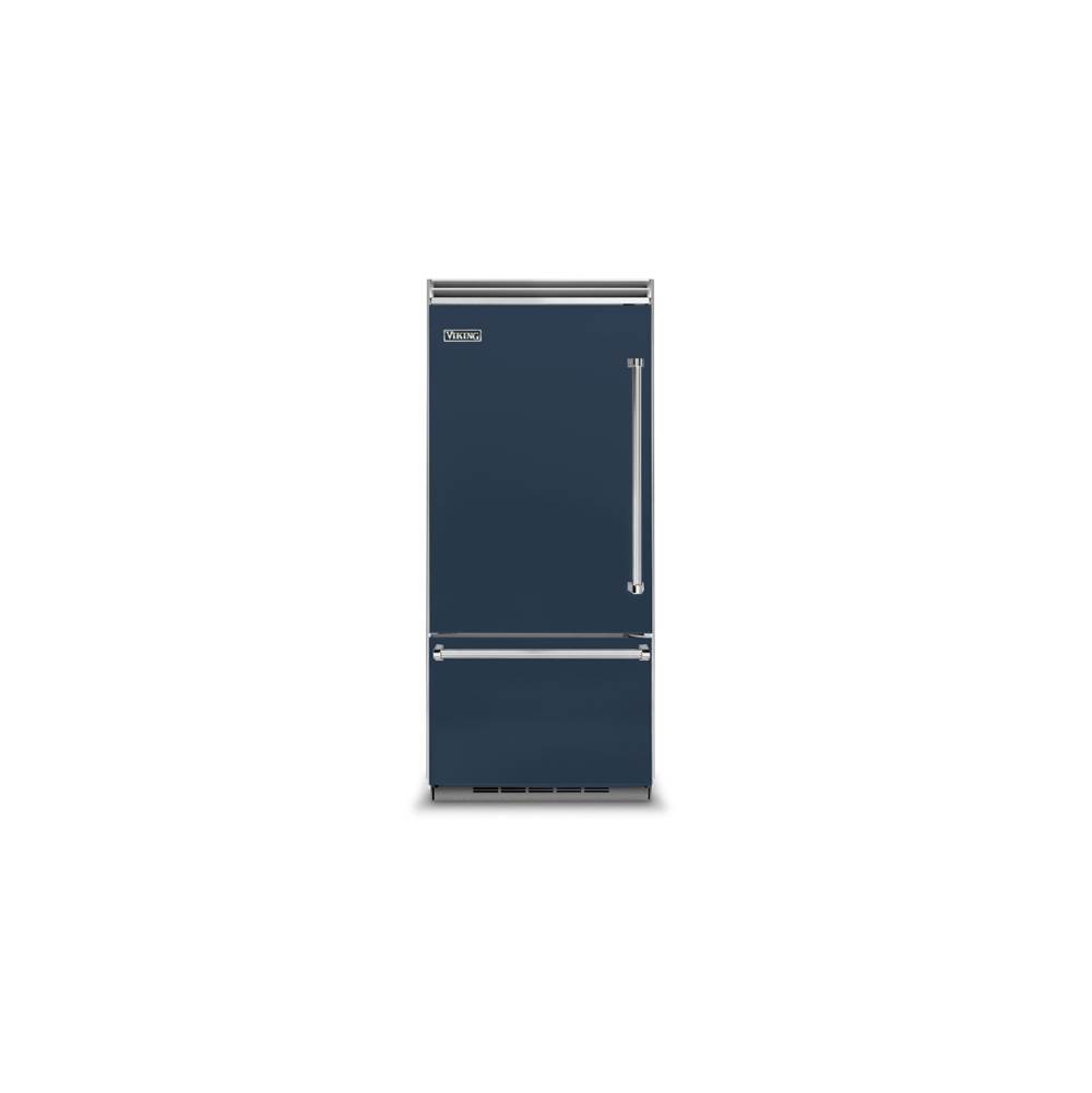 Viking 36''W. Bi Bottom-Mount Refrigerator/Freezer (Lh)-Slate Blue