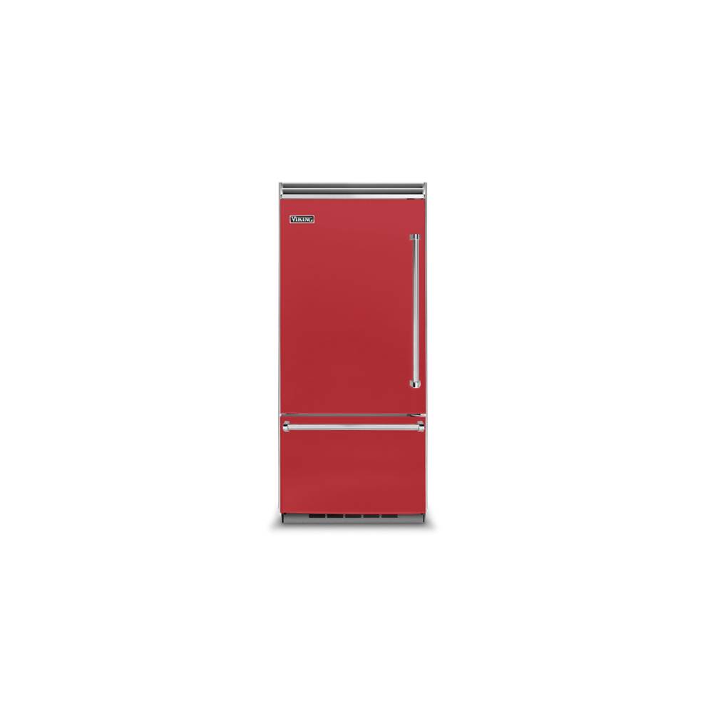 Viking 36''W. Bi Bottom-Mount Refrigerator/Freezer (Lh)-San Marzano Red