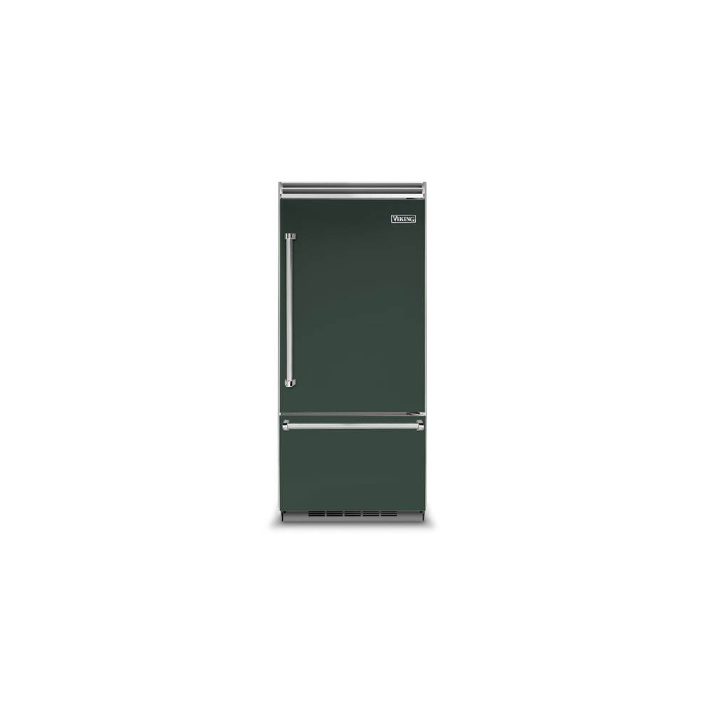 Viking 36''W. Bi Bottom-Mount Refrigerator/Freezer (Rh)-Blackforest Green