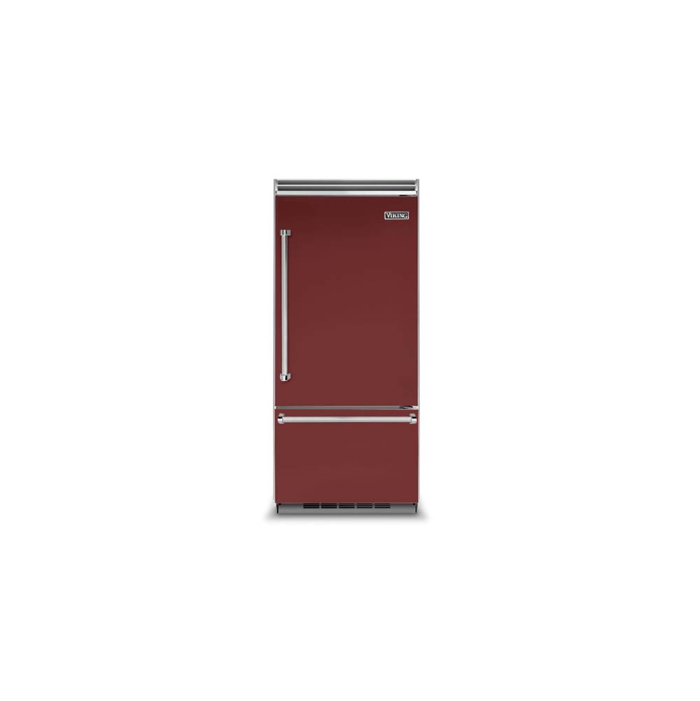 Viking 36''W. Bi Bottom-Mount Refrigerator/Freezer (Rh)-Reduction Red