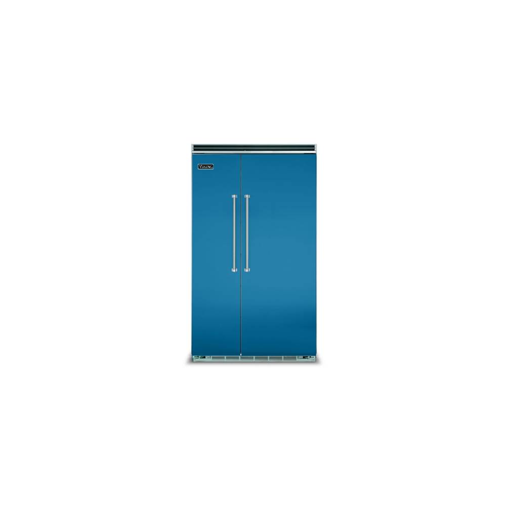 Viking 48''W. Bi Side-By-Side Refrigerator/Freezer-Alluvial Blue