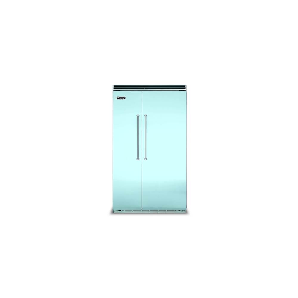 Viking 48''W. Bi Side-By-Side Refrigerator/Freezer-Bywater Blue