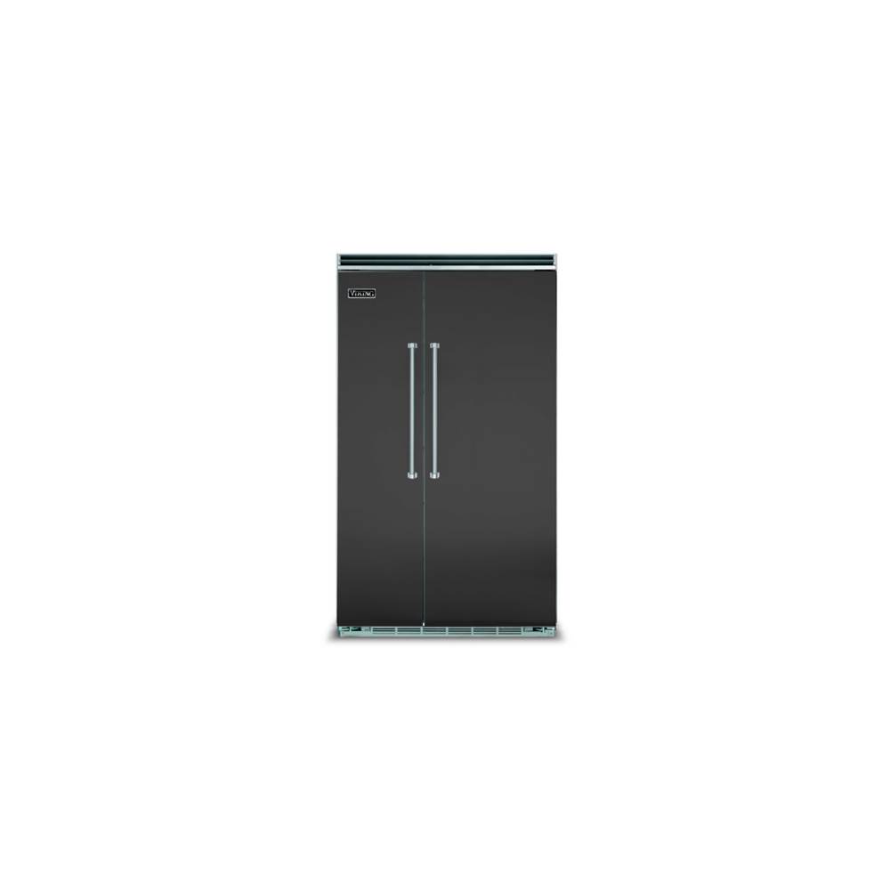 Viking 48''W. Bi Side-By-Side Refrigerator/Freezer-Cast Black