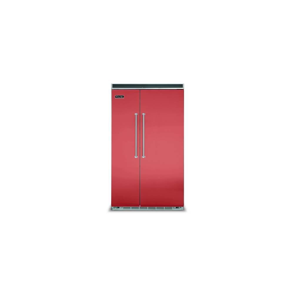 Viking 48''W. Bi Side-By-Side Refrigerator/Freezer-San Marzano Red