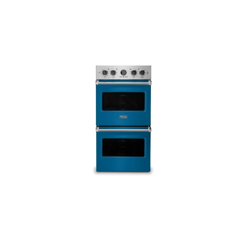 Viking 27''W. Electric Double Thermal Convection Oven-Alluvial Blue