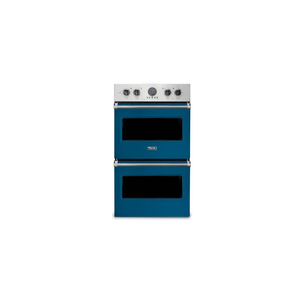 Viking 30''W. Electric Double Thermal Convection Oven-Alluvial Blue