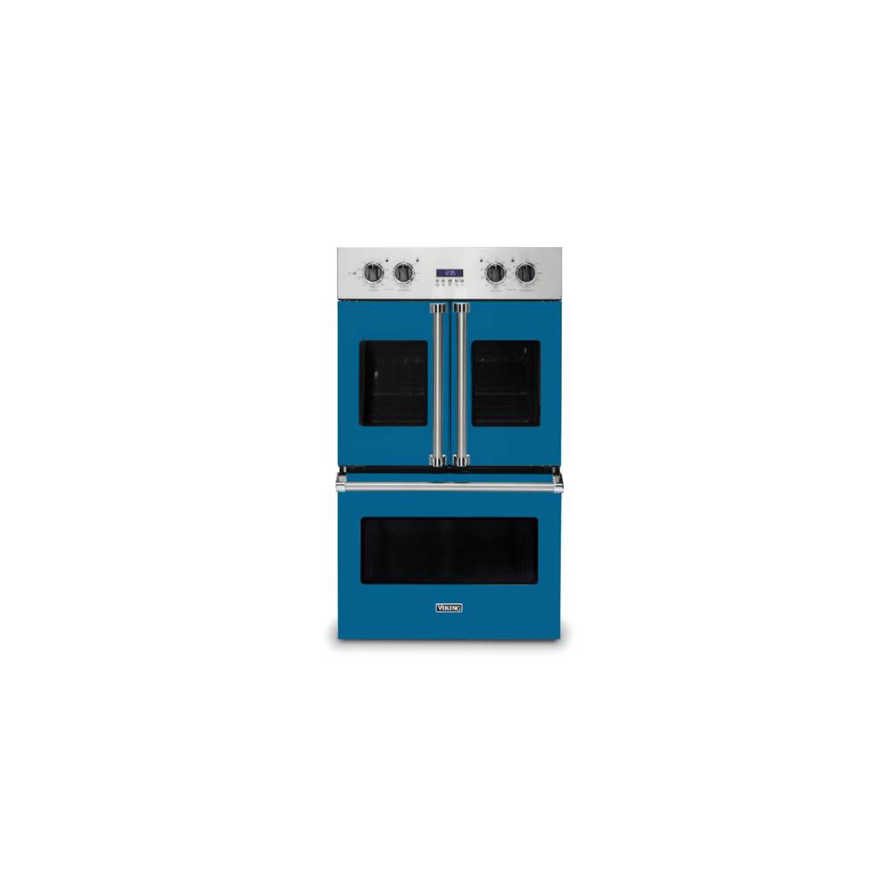 Viking 30''W. French-Door Double Built-In Electric Thermal Convection Oven-Alluvial Blue